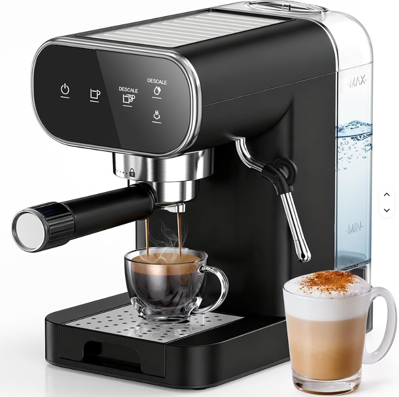 LXCM002 Professional Cappuccino Espresso Coffee Machine Factory Customized 20 Bar Home Espresso Machine with Coffee Bean Grinder